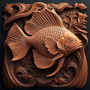 3D model st Viviparous aquarium fish fish (STL)